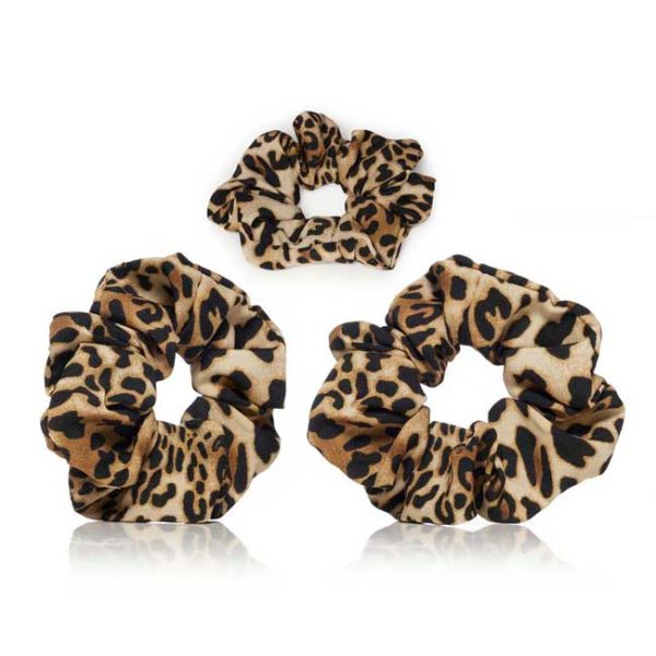 Leopard Print Hair Scrunchie 3-Pack For Sale