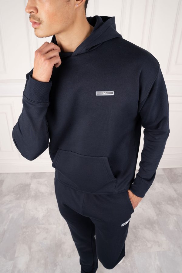Day To Day Straight Leg TS Hoodie - Navy For Sale