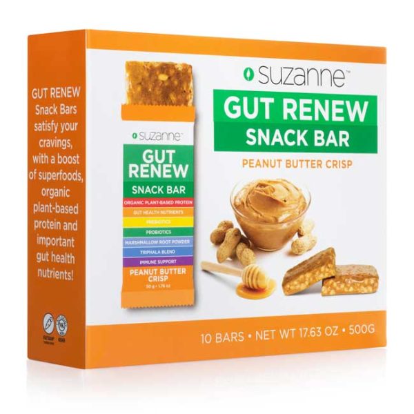GUT RENEW Peanut Butter Crisp Snack Bar (10 Count) Hot on Sale