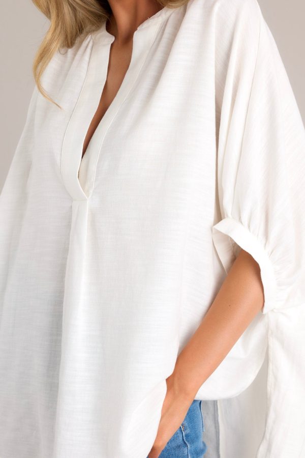 Memoirs Of A Dreamer 100% Cotton White Top on Sale - Image 2