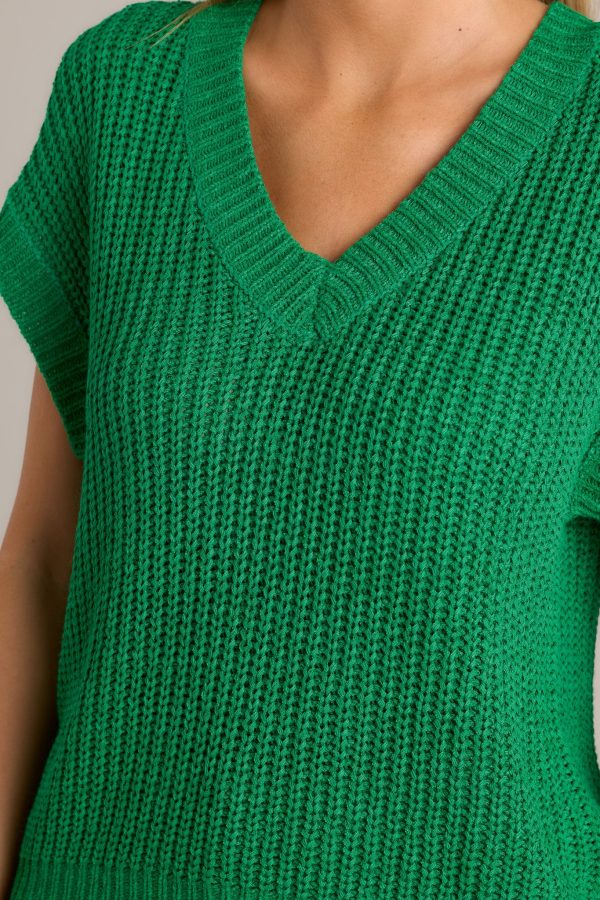Ethereal Enchantment Kelly Green Sweater Top Online Hot Sale - Image 2