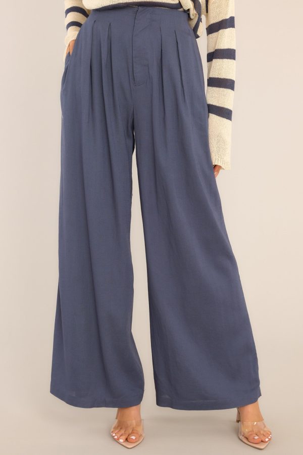 All The Feelings Dusty Blue Pants on Sale