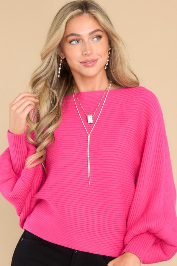 Straight To Business Hot Pink Sweater For Sale - Image 5